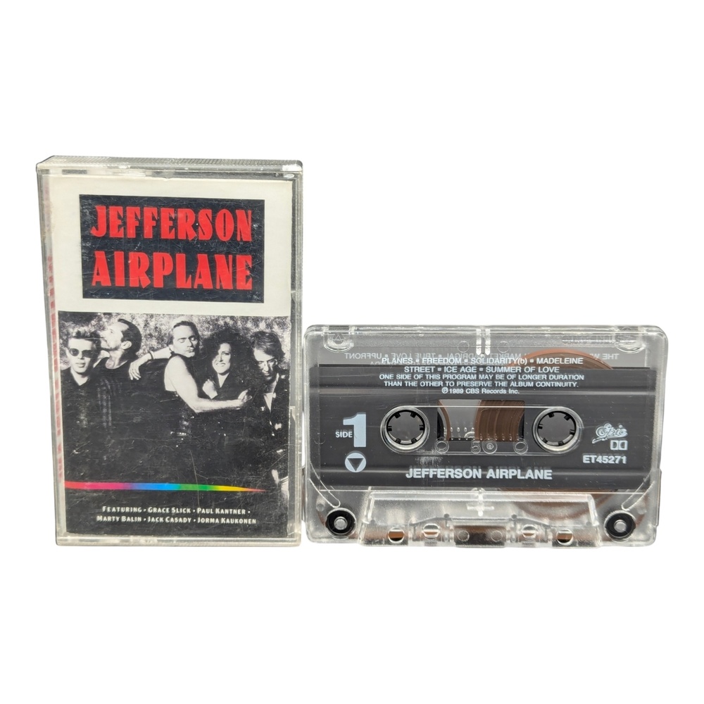 Jefferson Airplane Self Titled Cassette‎ Tape Album Clear Casing